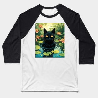 Cat Monet: Making waves gracefully. Baseball T-Shirt